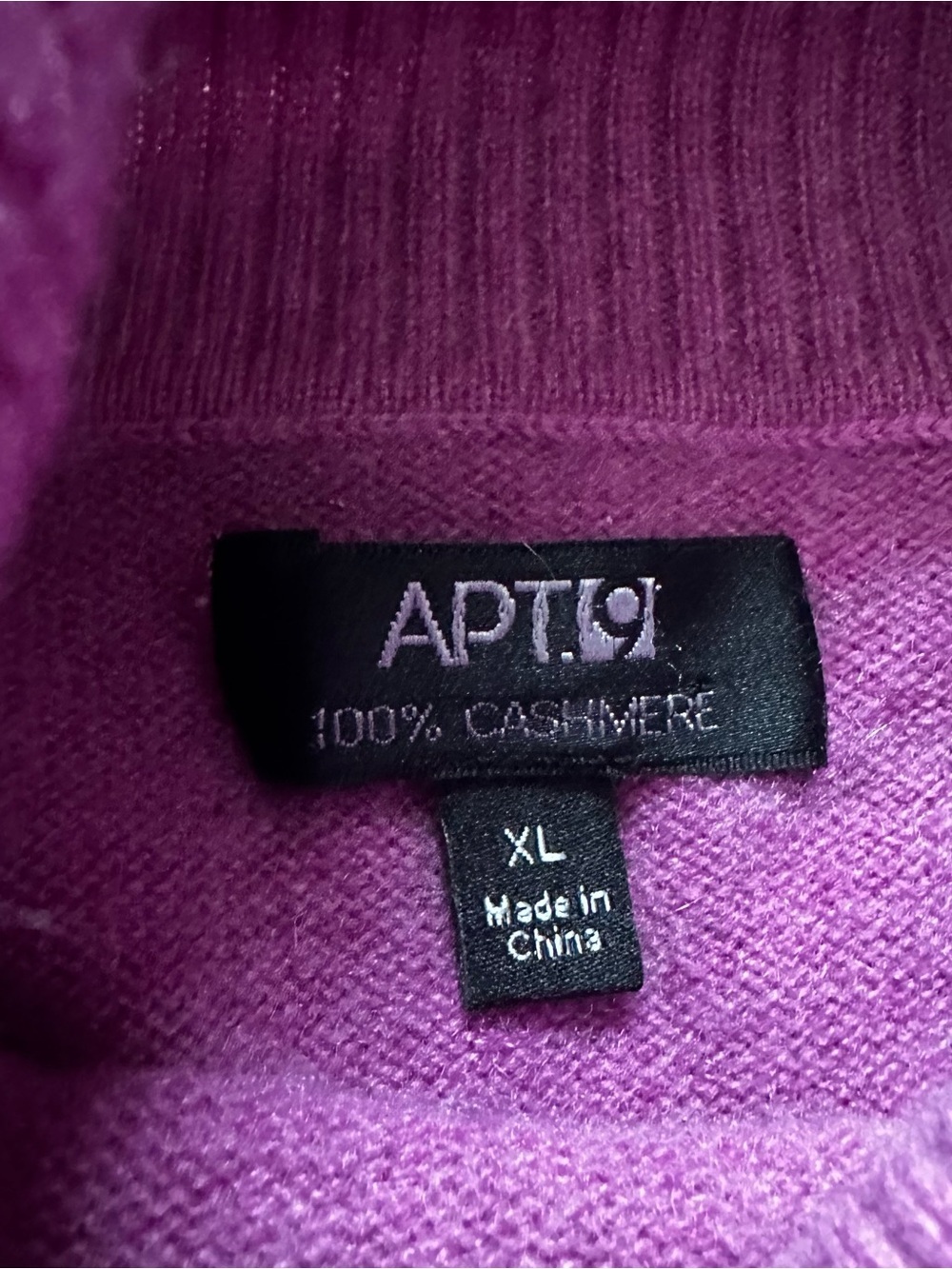 Apt. 9 100% Cashmere Turtleneck Sweater XL - Picture 3 of 4